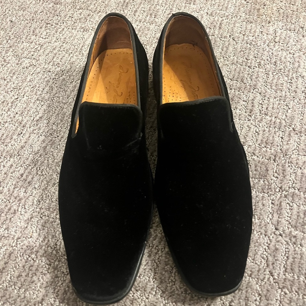 Mens Cuoio Black Velvet Tuxedo shoes